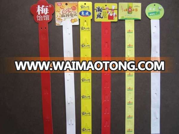 Supermarket Hanging Display Hang Strip Plastic Clip Strips PP Plastic Display Clip Strips